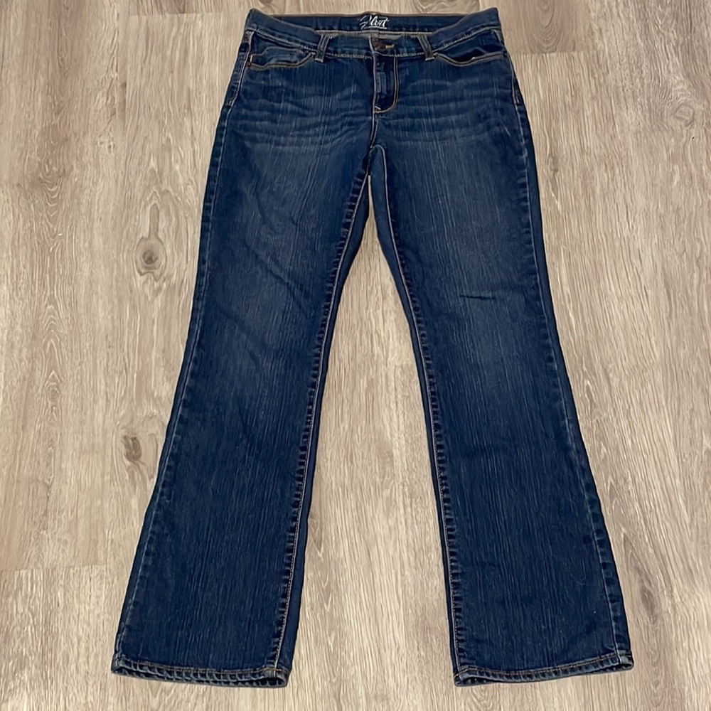 Navy blue bootcut jean